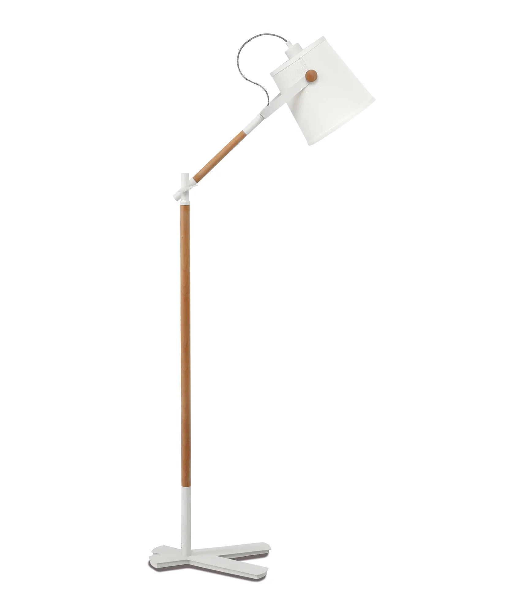 M4920  Nordica Matt White Floor Lamp 1 Light Matt White